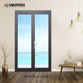 Warren 72x96 Aluminium Internal French Doors with White Double Doors